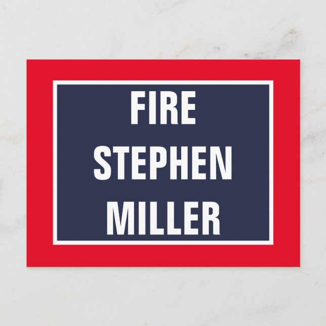 Cartão Postal Conselheiro da Casa Branca de Stephen Miller (Frente)