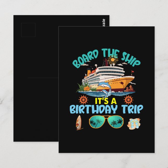 Cartão Postal Conselho A Nave É Uma Viagem De Aniversário (Frente/Verso)