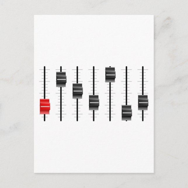 Cartão Postal Conselho de controle de som ou vídeo (Frente)