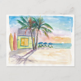 Cartão Postal Conselhos e Sunset do Bar de praia do Surf Caribe