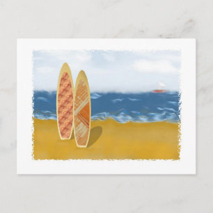 Cartão Postal Conselhos surfs Na Praia