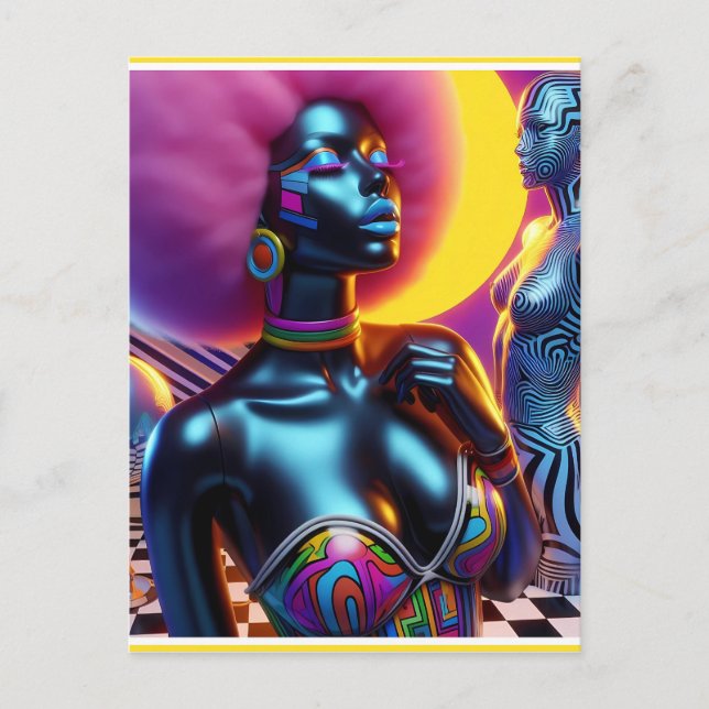 Cartão Postal Consensual Sentry Ken Gage Fantasy Vaporwave (Frente)