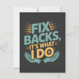 Cartão Postal Conserte as costas É o que eu faço citações do Chi