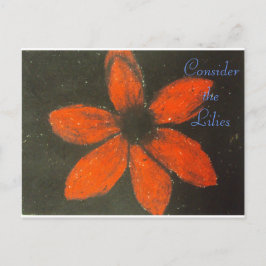Cartão Postal Considere a Escritura de Lírios Romanos 8:38-39