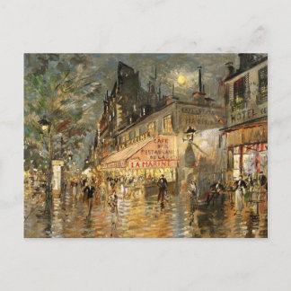 Cartão Postal Constantin Korovin: Cafe La Marine, Paris