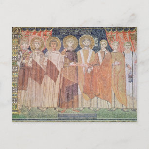 Cartão Postal Constantine IV que concede privilégios a Bishop