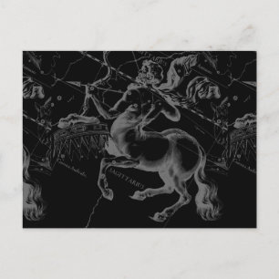 Cartão Postal Constelação de Sagittarius Classy Hevelius Engave