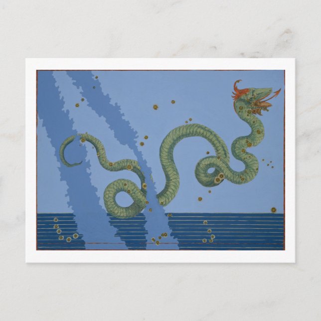 Cartão Postal constelação de Serpens Caput e Serpens Cauda, (Frente)