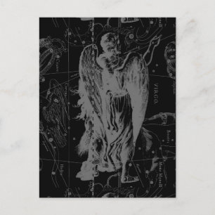 Cartão Postal Constelação de Virgo Zodiac Hevelius 1690