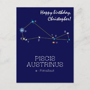 Cartão Postal Constelação do Hemisfério Sul Piscis Austrinus