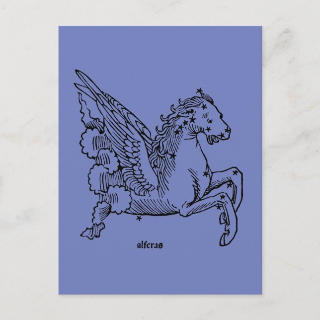 Cartão Postal Constelação: Pegasus (Frente)