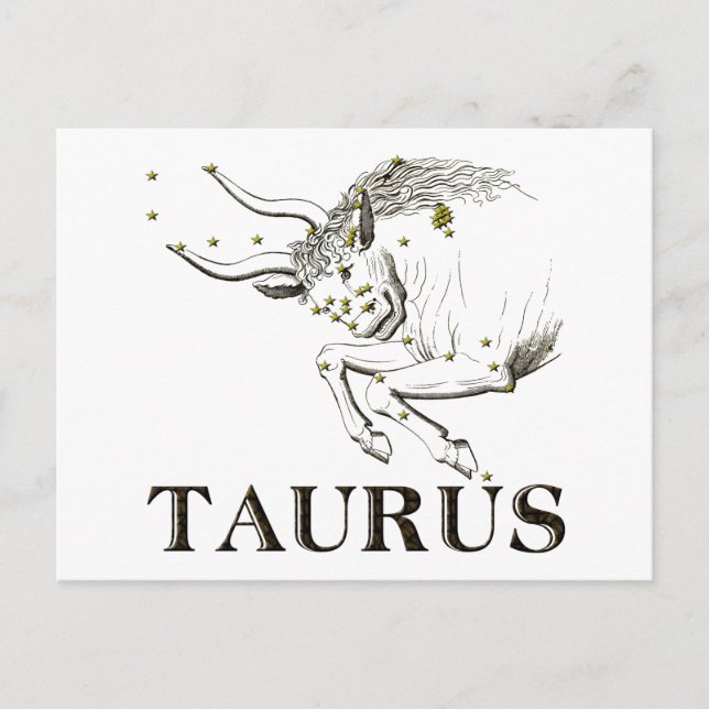 Cartão Postal Constelação: Taurus (Frente)