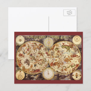 Cartão Postal Constelações de Astronomia Vintage, Frederik de