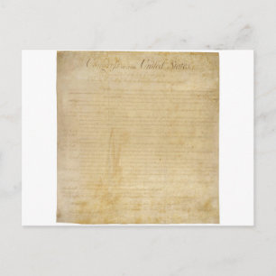 Cartão Postal Constituição Original dos Estados Unidos Lei de Di