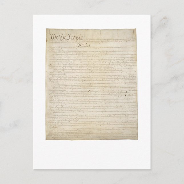 Cartão Postal Constituição - Preâmbulo - Artigo I (Frente)
