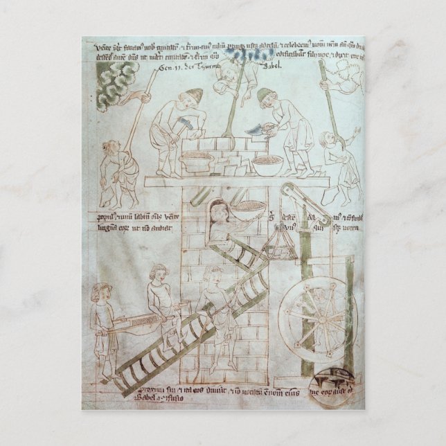 Cartão Postal Construção da Torre de Babel (Frente)