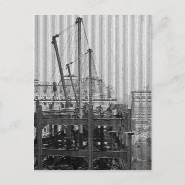 Cartão Postal Construção de Nova Iorque de uma vez ao quadrado (Frente)
