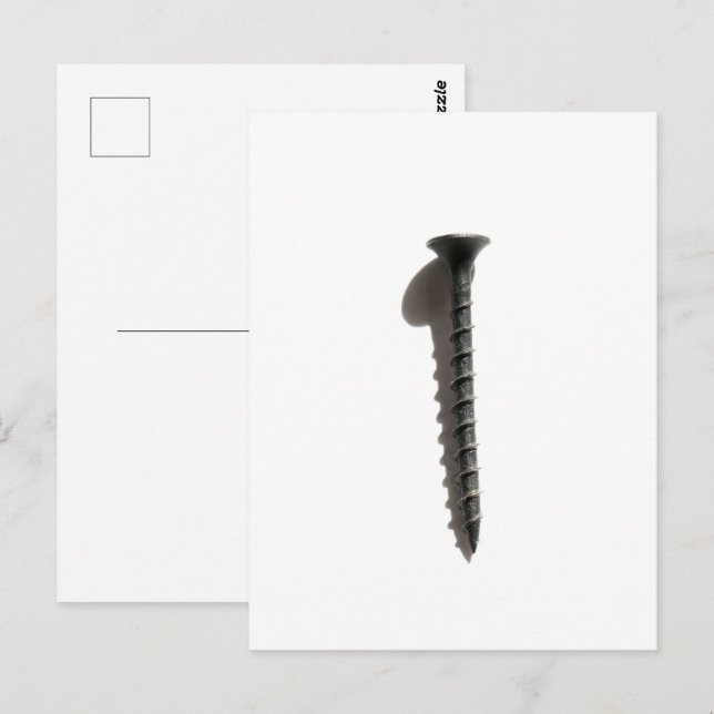 Cartão Postal Construção de Parafuso Preto de Autoscopia (Frente/Verso)