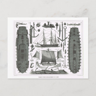 Cartão Postal Construção de um navio