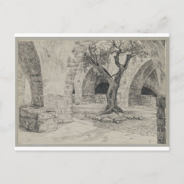 Cartão Postal Construção do convento armênio, Jerusalém (Frente)