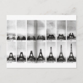Cartão Postal Construção em torre Eiffel
