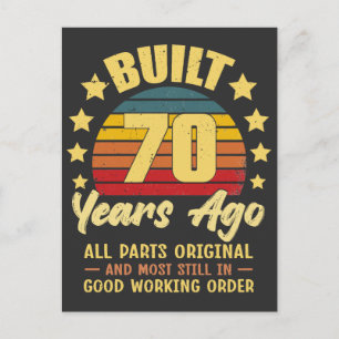 Cartão Postal Construído há 70 anos Todas as Peças Originais 70º