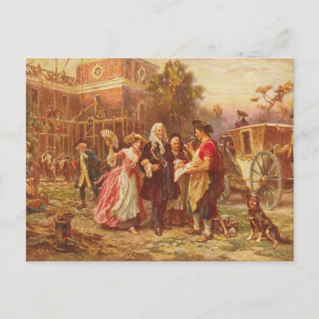 Cartão Postal Construindo o Berço da Liberdade Jean Gerome Ferri (Frente)