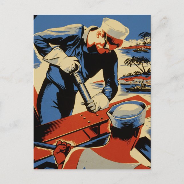 Cartão Postal Construir para o seu Marinho (Frente)