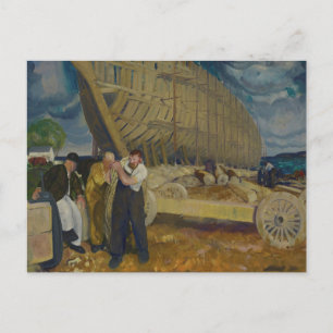 Cartão Postal Construtores de navios - A Corda - George Bellows