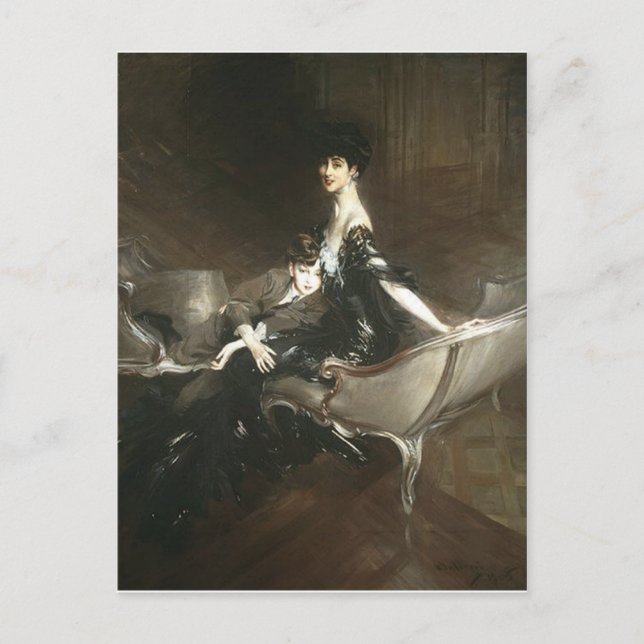 Cartão Postal Consuelo Vanderbilt e Son Ivor, Giovanni Boldini (Frente)