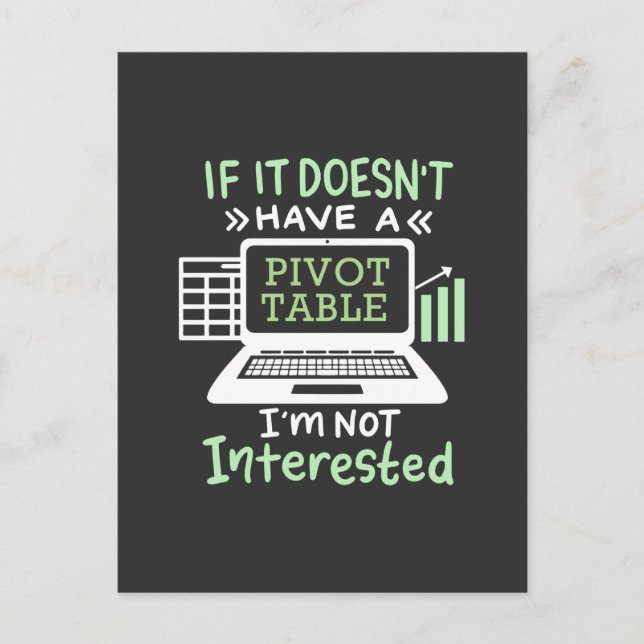 Cartão Postal Contabilista Tem Uma Mesa Dinâmica (Frente)