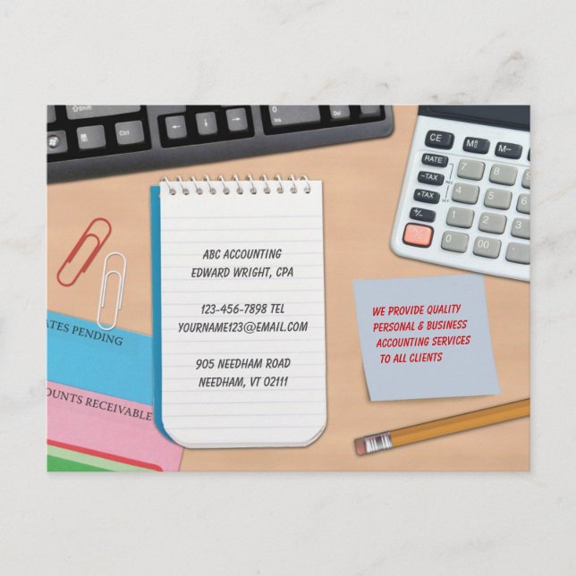 Cartão Postal Contabilístico (Frente)