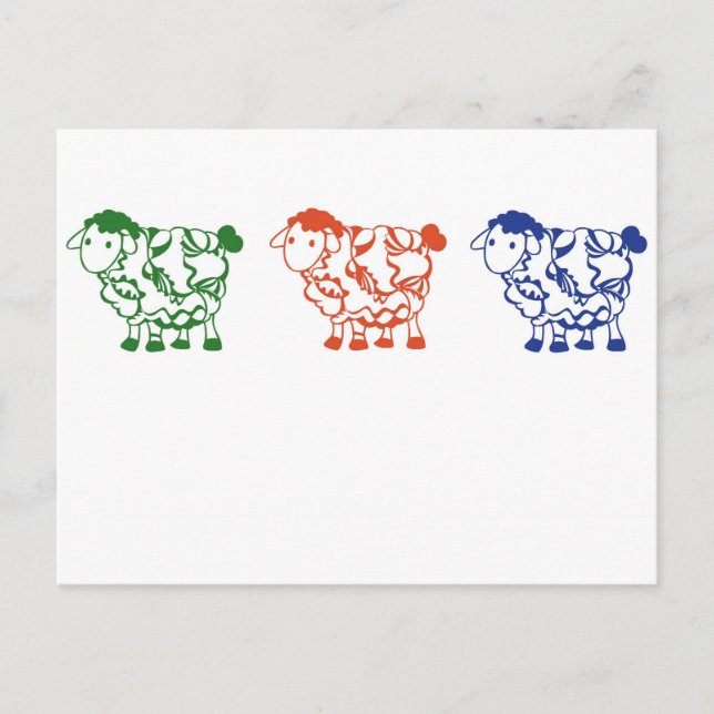 Cartão Postal Contagem de ovinos (Frente)