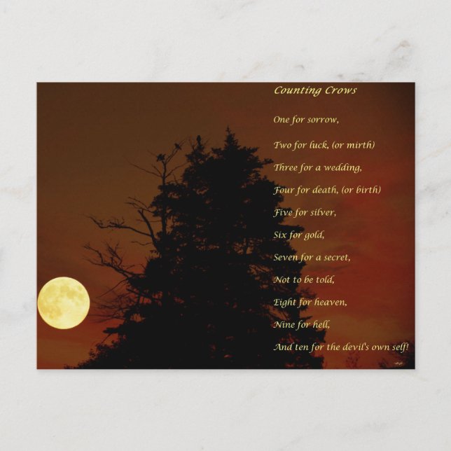 Cartão Postal Contando corvos (Frente)