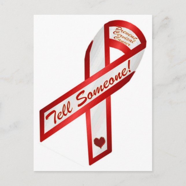 Cartão Postal CONTE PARA ALGUÉM!  O HPV causa câncer do colo do  (Frente)