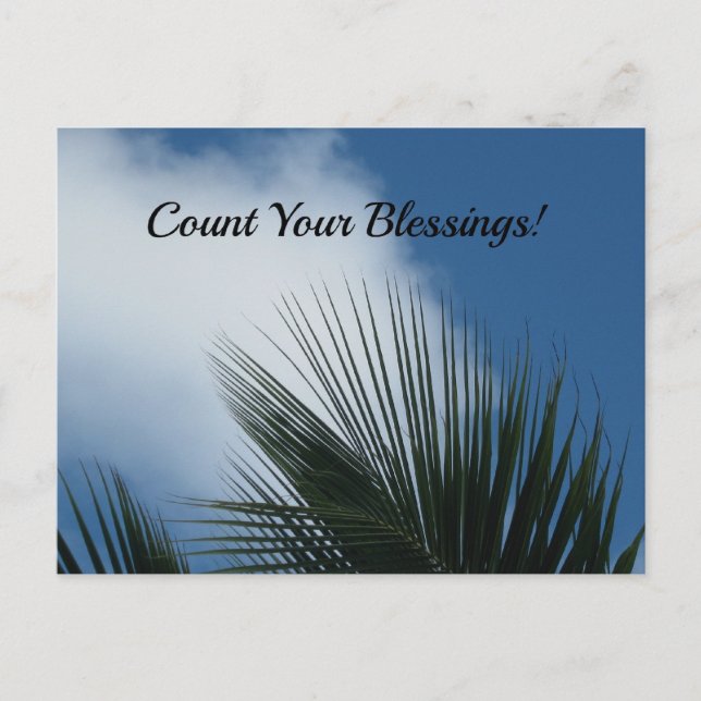Cartão Postal Conte suas bençãos (Frente)