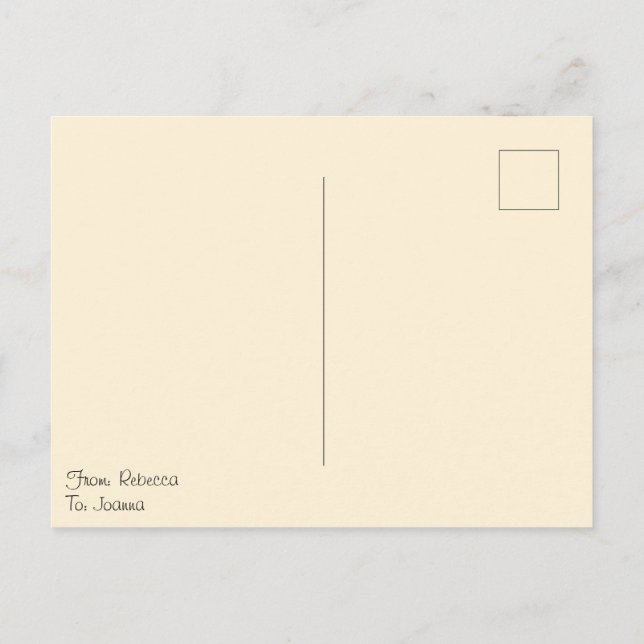 Cartão Postal Contemporâneo Dourado Ilustrado Flor Lua Colagem (Verso)