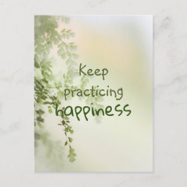 Cartão Postal Continuar praticando felicidade / cotação Inspirac