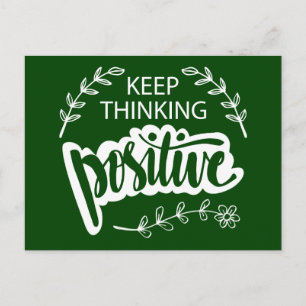 Cartão Postal Continue a pensar como positivo