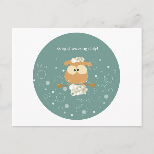 Cartão Postal Continue tomando banho diariamente! (Frente)