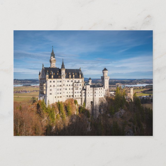 Cartão Postal Conto de fadas Castelo Neuschwanstein na Alemanha (Frente)