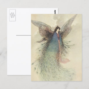 Cartão Postal Conto de Fadas Japonês Antigo, A Donzela da Lua