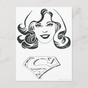Cartão Postal Contorno da Supergirl 1