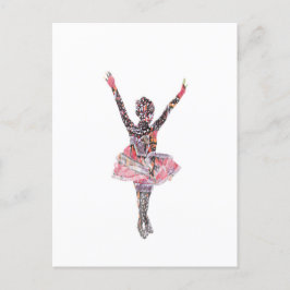 Cartão Postal contorno de Ballerina