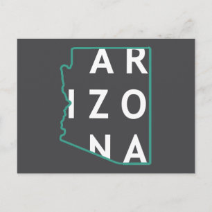Cartão Postal Contorno do Estado da arizona