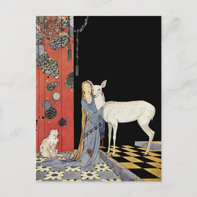 Cartão Postal Contos de Fada Franceses Antigos: Bonne-Biche (Frente)