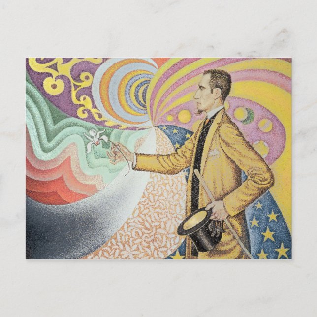Cartão Postal Contra o Esmalte de um Fundo Rítmico (Frente)