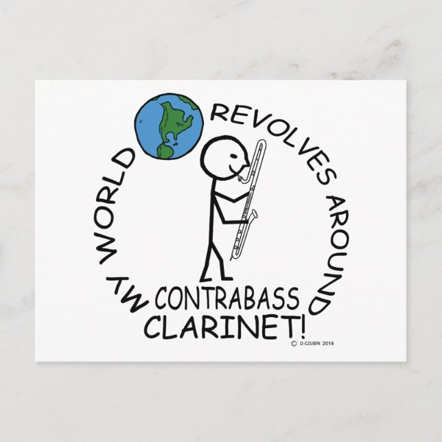 Cartão Postal Contrabass Clarinet - O mundo volta (Frente)