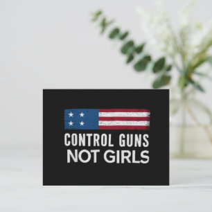 Cartão Postal Controlar Armas Não Meninas