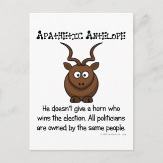 Cartão Postal Contudo um outro eleitor apático